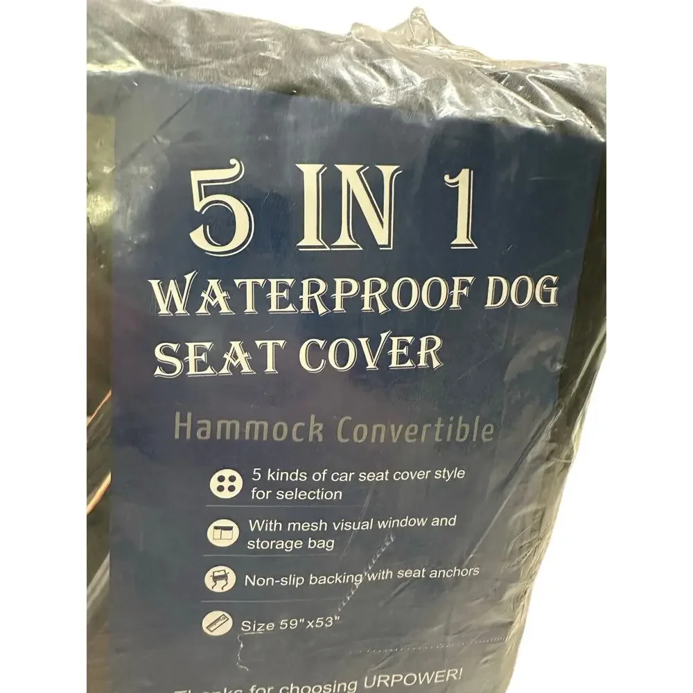 5 In 1 Waterproof Dog Seat Cover (Hammock Convertible)
